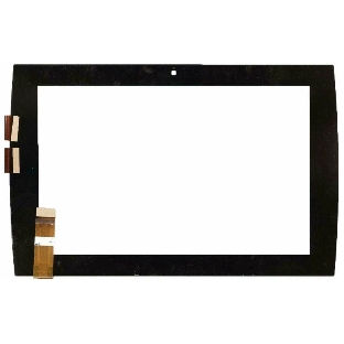 Сенсорное стекло (тачскрин) для Asus Eee Pad Slider SL101, черное с рамкой