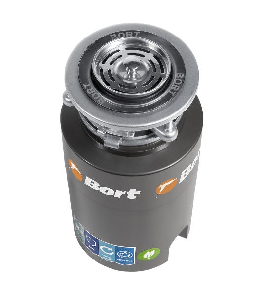 Измельчитель пищевых отходов Bort TITAN 4000 (Control) Мощность л.с. 0,75; 560 Вт; 4,2 кг/мин; 3200 об/мин; 1400 мл; Металл;набор аксессуаров 5 шт [93410242]