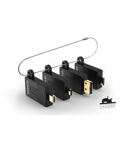 Кольцо Infobit iCable AR11 с переходниками: DP, Mini DP, Mini HDMI и USB C папа на HDMI мама, поддержка 4K30