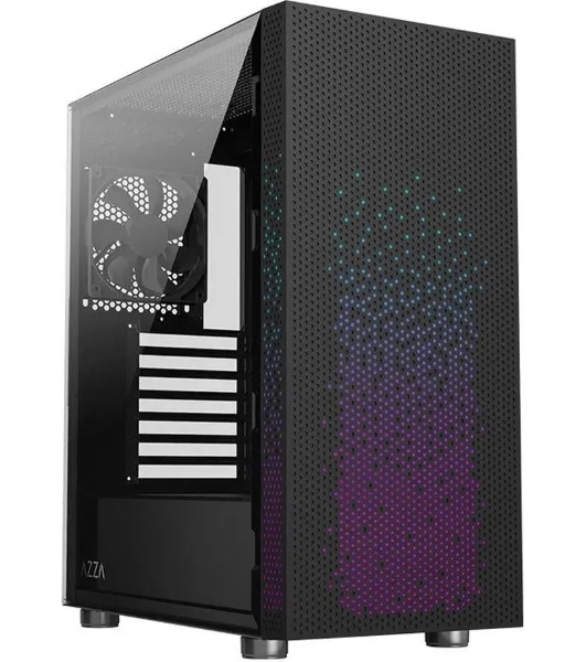 Компьютерный корпус Azza Celesta F черный без БП ATX 5x120мм 5x140мм 2xUSB 2.0 1xUSB 3.0 audio bott PSU