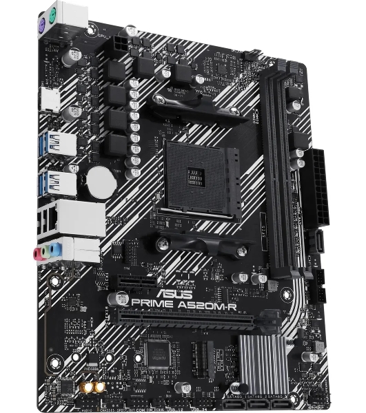Материнская плата ASUS PRIME A520M-R, AM4, AMD A520, 2xDDR4, 4xSATA, 1xM.2, 1xPCIe 3.0 x16, 1xPCIe x1, 1xHDMI, 1x 1Gb LAN, 2xUSB-A 2.0, 4xUSB-A 3.2 Gen 1, 3x3.5 мм, 7.1, mATX