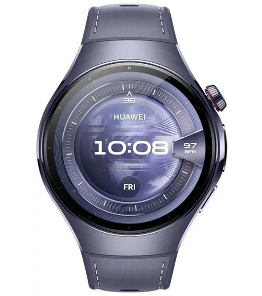 Умные часы Huawei Watch 5 Rates-L39L, 1.5' LTPO AMOLED, Wi-Fi, Bluetooth, NFC, IP69, серый / пурпурный