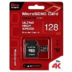 Флеш карта MicroSDXC 128Gb QUMO Class 10 UHS-I U3 черный adp, фото 1