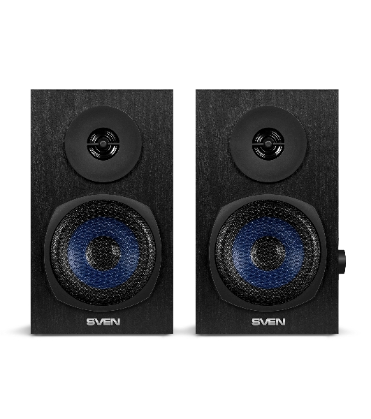 Акустическая система 2.0 SVEN SPS-576 черные (2x4W, Bluetooth, дерево)