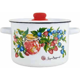 Кастрюля Appetite 1с15с/1 Конфитюр с крышкой, эмалированная сталь 1,5 л