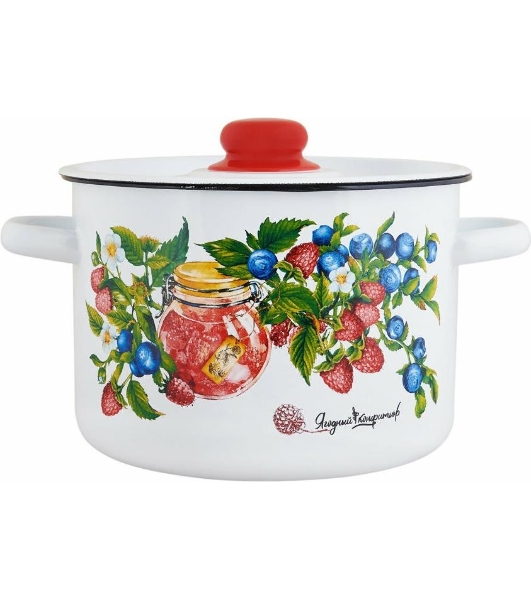 Кастрюля Appetite 1с15с/1 Конфитюр с крышкой, эмалированная сталь 1,5 л