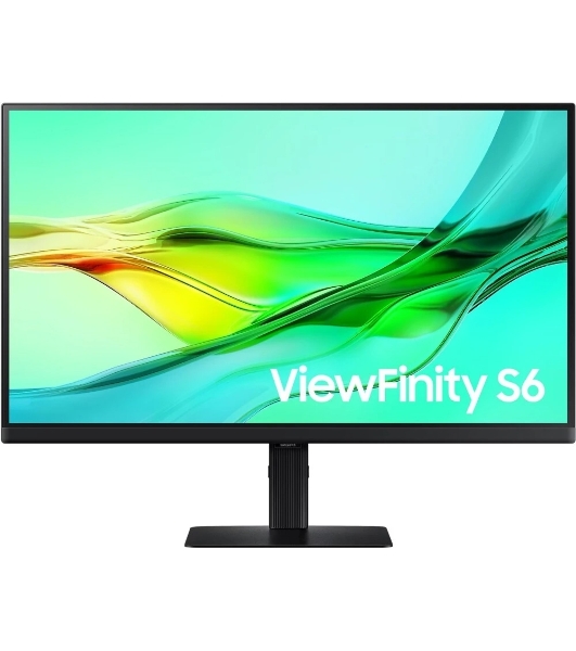 Монитор 27' Samsung ViewFinity S6 S60UD LS27D604UAIXCI IPS 2560x1440, 100 Гц, 5 мс, 16:9, 350 кд/м², 1xHDMI, 1xDP, 1xUSB-C, 3xUSB, 1x3.5 мм, черный