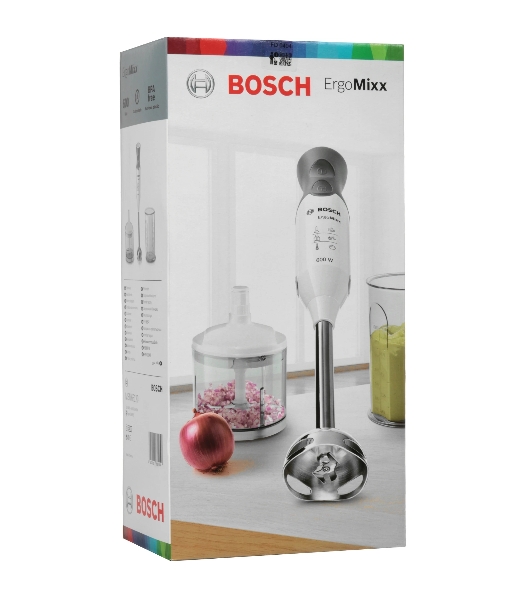 Блендер погружной Bosch MSM66120 белый, 600 Вт, 12 скоростей, турбо