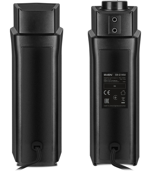 Саундбар мини SVEN SB-G1450, черный (10 Вт, питание USB, Bluetooth, подсветка)