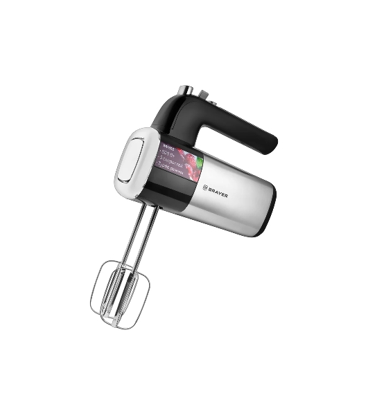 Миксер BRAYER, 800 Вт, 5 скор.реж, турбо,насад. венчики, насад для взбивания