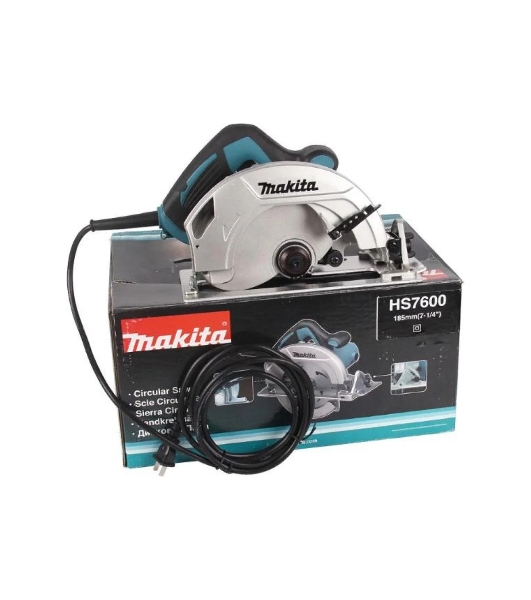 Пила Makita HS7600диск, 1200Вт,5200об\м,диск-ф185х30мм,рез-64мм,3.9кг, стальное основание, кор