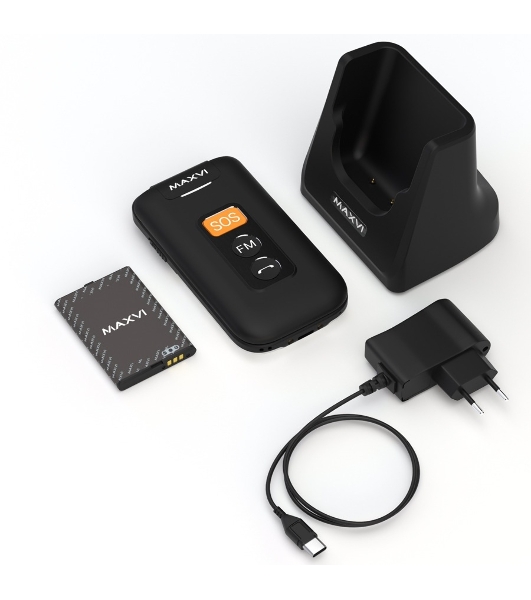 Мобильный телефон Maxvi E5 up черный