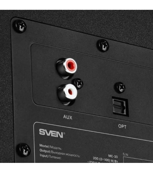 Акустическая система SVEN АС MC-30, черный (200 Вт, Bluetooth, пульт, Optical)