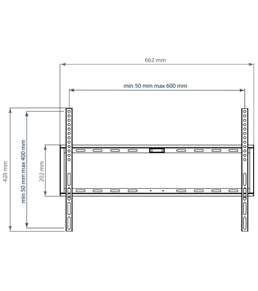 Кронштейн Arm media STEEL-1 new черный, настенный, 32'-90', max 60 кг, VESA 600x400 мм