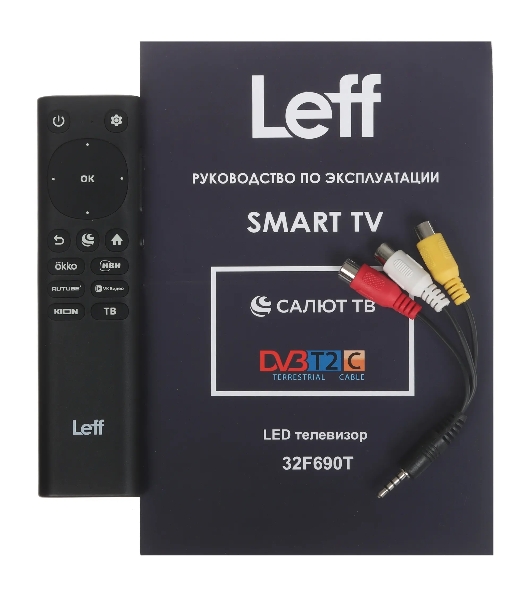 Телевизор LEFF 32' 32F690T черный DLED FHD 60Hz Smart TV Салют