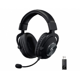 Гарнитура проводная с микрофоном Logitech Pro X LIGHTSPEED черный мониторные BT оголовье (981-000907)