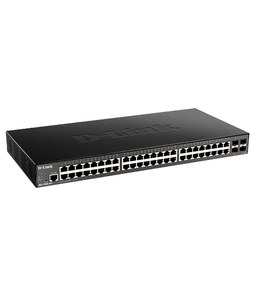 Коммутатор D-Link DGS-1250-52X/A1A, 48×1 Гбит/с + 4×10 Гбит/с SFP+, управляемый