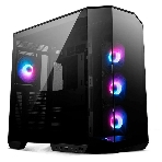 Компьютерный корпус MSI MAG Pano 100R PZ, Mid Tower, ATX, 2xUSB 3.2 Gen 1, 1xUSB 3.2 Gen2 Type-C, 3x120мм ARGb Reverse Blade Fan, 1x120мм ARGb Fan, ARGb+PWM Control Board,Tempered Glass Window, Brown Box, фото 1