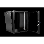 Шкаф коммутационный ЦМО ШРН-15.650-9005 настенный 15U 600x658мм пер.дв.стекл 200кг черный 600мм 180град., фото4