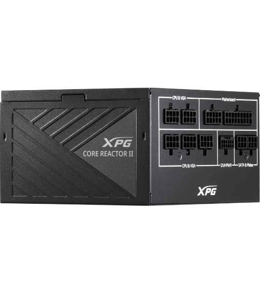 Блок питания ADATA XPG Core Reactor II 850 (COREREACTORII850G-BKCEU), 850Вт, 80 PLUS Gold, 120мм, модульный, черный
