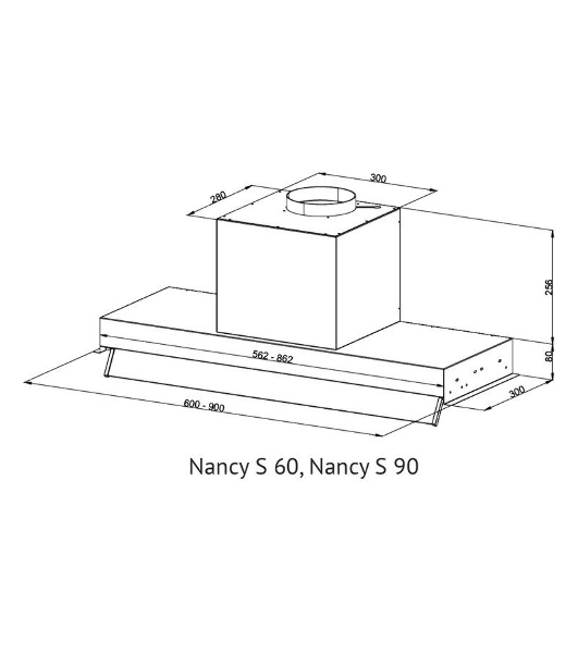 Вытяжка встраиваемая Kuppersberg Nancy S 60 черный, 60 см, 850 куб. м/ч, 42 дБ