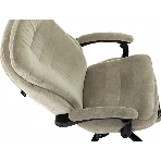 Кресло руководителя Бюрократ T-9950MSG-F Fabric песочный Light-21, крестов. пластик, подст. для ног, фото3
