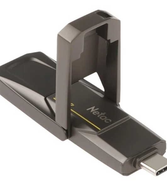 Флешка USB Netac US5 (NT03US5C-512G-32TA), 512Gb, USB 3.2/TypeC, R/W 550/500, черный