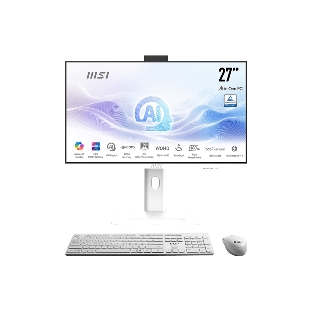 Моноблок MSI Modern AM273QP AI 1UM-094XRU 27' WQHD Core Ultra 7 155H (1.4) 32Gb SSD1Tb Graphics CR без ОС 2.5xGbitEth WiFi BT 150W клавиатура мышь Cam белый 2560x1440 (9S6-AF0112-293)
