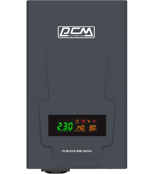 Стабилизатор напряжения Powercom WM-500VA 400Вт 500ВА графитовый