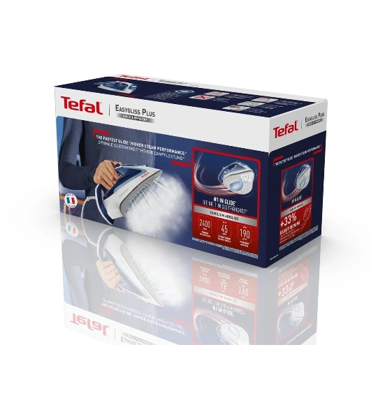 Утюг Tefal FV5715E0 синий/белый, 2400 Вт, 45 г/мин, 190 г/мин, 270 мл
