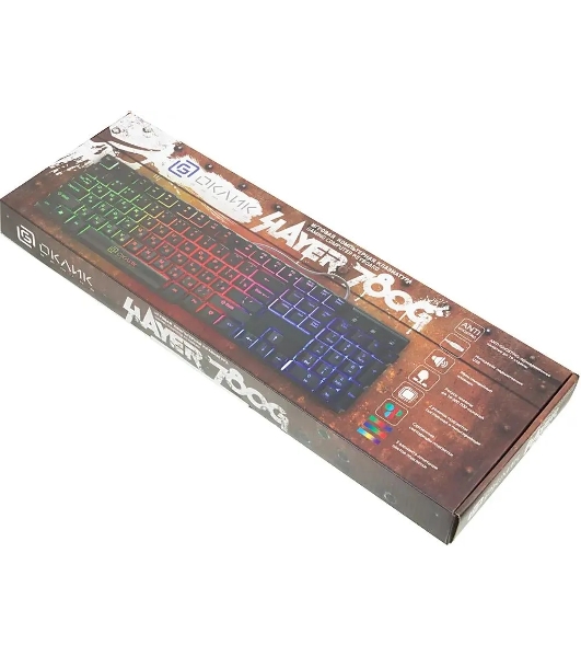Клавиатура проводная Oklick 780G SLAYER, USB, черный