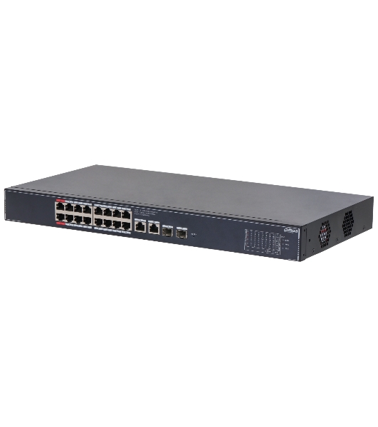 Коммутатор Dahua DH-SG4020LP, 18×1 Гбит/с + 2×1 Гбит/с SFP, управляемый