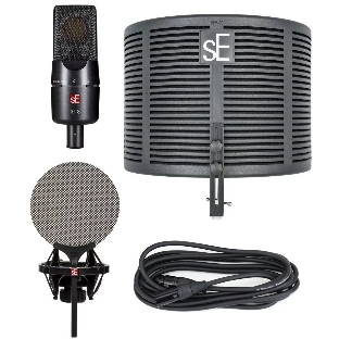 Микрофон конденсаторный sE Electronics [X1 S STUDIO BUNDLE] 20 Гц 20 кГц, кардиоида, комплектация: фильтр RF-Х, металлический поп-фильтр, держатель типа паук, 3-х метровый микрофонный кабель