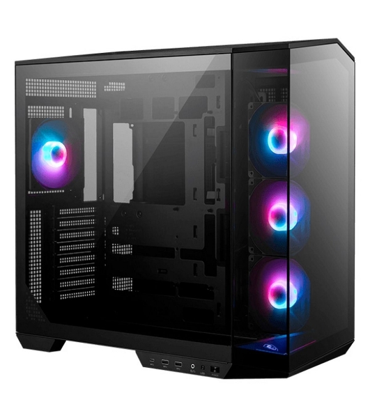 Компьютерный корпус MSI MAG Pano 100R PZ, Mid Tower, ATX, 2xUSB 3.2 Gen 1, 1xUSB 3.2 Gen2 Type-C, 3x120мм ARGb Reverse Blade Fan, 1x120мм ARGb Fan, ARGb+PWM Control Board,Tempered Glass Window, Brown Box