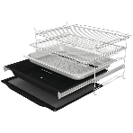 Встраиваемая электрическая духовка Gorenje BFS6148B, объем 77 л, макс. температура 230 градусов, сенсорное/поворотное управление, Wi-Fi, пар (FullSteam), сувид, AirFry, автоматические программы, телескопические направляющие на одном уровне, термощуп, динамическая система охлаждения, многоуровневое приготовление, PerfectGrill, энергоэффективность А+, черный, фото6