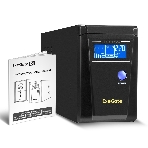 Источник бесперебойного питания (инвертор, синус, для котла) ExeGate SineTower SN-600.LCD.AVR.2SH 600VA/360W, чистая синусоида, LCD дисплей, AVR, 2*Schuko, линейно-интерактивный, черный, фото 1