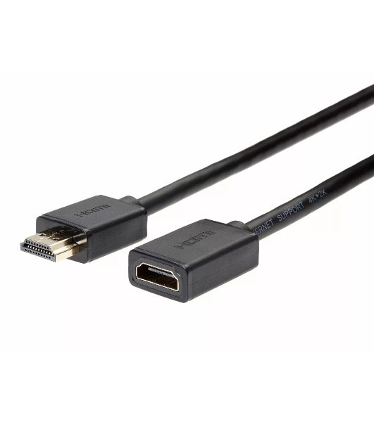 Кабель удлинительный HDMI-19M---HDMI-19F ver 2.0, 2m, TELECOM TCG235MF-2M