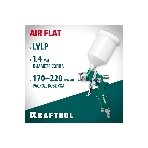Краскопульт пневматический KRAFTOOL AirFlat LVLP c верхним бачком, 1.4мм, фото9