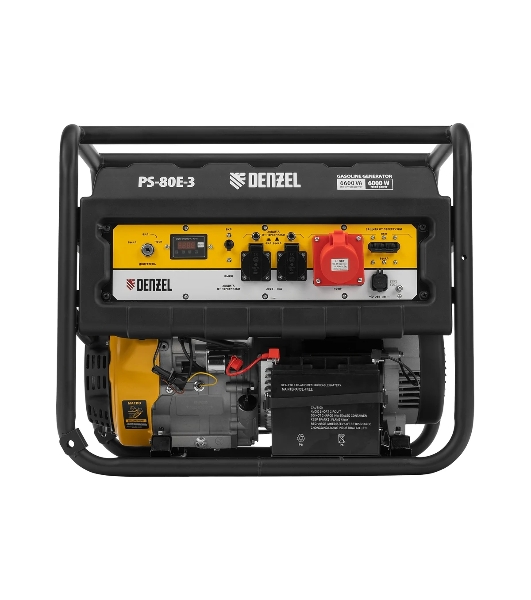 Электрогенератор бензиновый Denzel PS 80 E-3, 6.5 кВт, 85 дБ, 87 кг