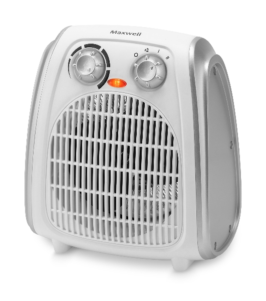 Тепловентилятор Maxwell MW-3458 (W), белый, 1000/2000 Вт, 20 м2, термостат