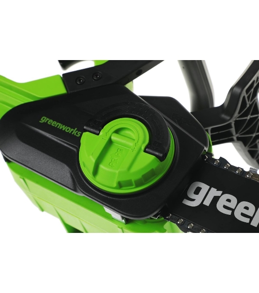Цепная пила аккумуляторная GreenWorks G24CS25K4, 24V, 25 см, c АКБ 4А·ч и ЗУ (2007707UB)