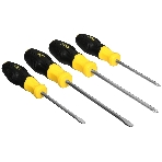 Набор отверток Deli DL630004N 4шт SL5x100 + SL6x150 + PH1x100 + PH2x150 сталь Cr-V, двухкомпонентная прорезиненная рукоять, фото2