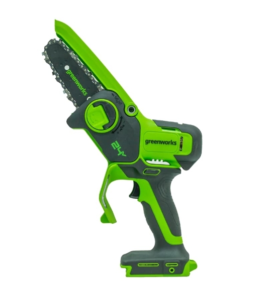 Цепная мини пила GreenWorks G24MCS10K2 аккумуляторная, 24v, 10 см, c АКБ 2АЧ и ЗУ (2008207UA)