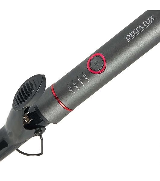 Щипцы для завивки волос DELTA LUX DE-5401 темно-серый, 25 мм, 210 °C, 4 режима