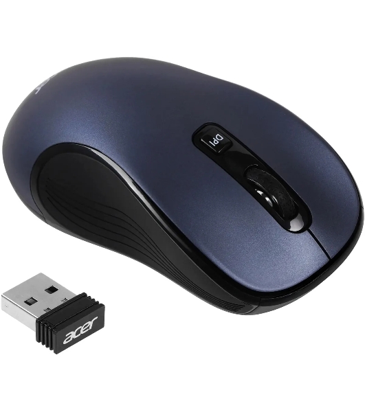 Мышь беспроводная Acer OMR306 черный/серый, 1600 dpi, радиоканал, USB, кнопки - 6