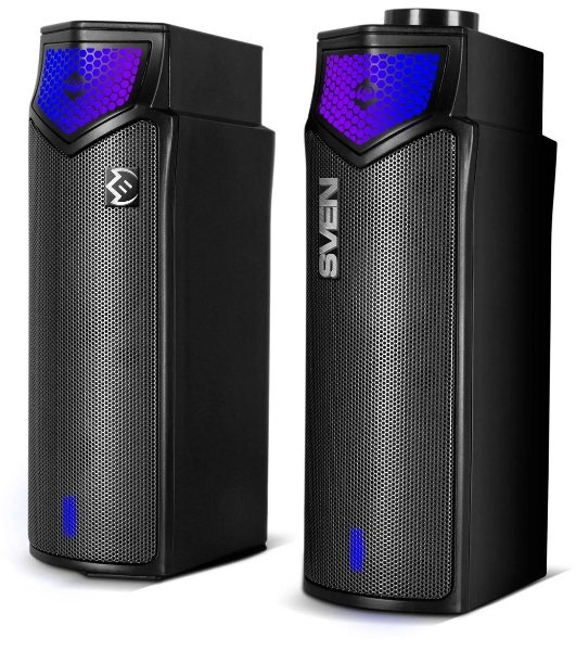 Саундбар мини SVEN SB-G1450, черный (10 Вт, питание USB, Bluetooth, подсветка)