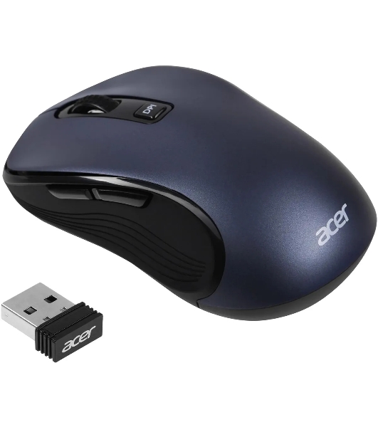 Мышь беспроводная Acer OMR306 черный/серый, 1600 dpi, радиоканал, USB, кнопки - 6