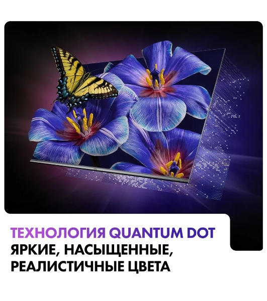 Телевизор Haier 55' DH1VMZD01RU серый QLED 4K UHD 60Hz Smart TV Android TV 2GB/16GB