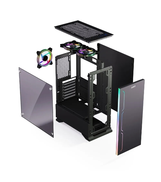 Компьютерный корпус ABR Robin I (1хUSB 3.0, 2хUSB 2.0, HD Audio, 3xRGb Fan, ATX, Micro-ATX)
