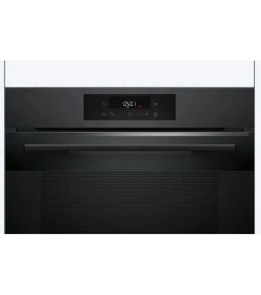 Духовой шкаф электрический Bosch HJG852YT0T Serie 6, 60 см, 66 л, черный матовый,сенсорное управление, 8 режимов+AutoPilot 30(30 автоматических программ), LCD-дисплей, галогенное освещение, самоочистка EcoClean,Soft Open and Soft Close door,телескопические направляющие на 2 уровнях